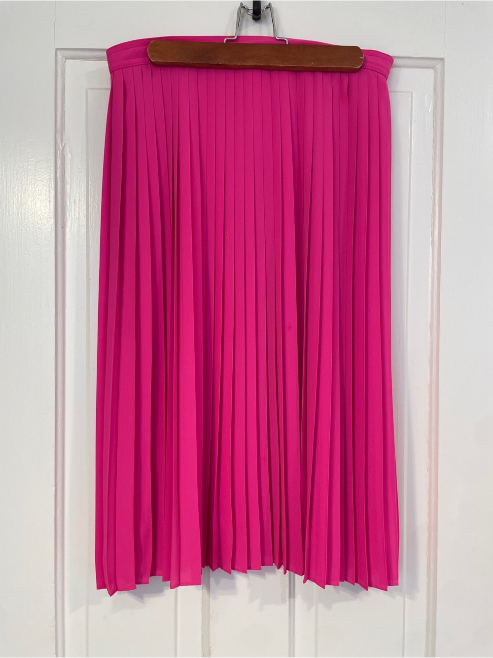 J. Crew Fuchsia Pink Pleated Accordion Midi Skirt - Size 6